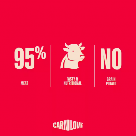 Супер премиум лиофилизирано лакомство за котки Carnilove Beef Freeze Dried Snack с  говеждо  месо 40гр